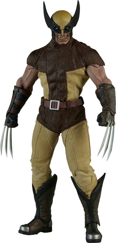 Sideshow X-Men: Wolverine (Brown Suit) 1/6 Scale Action Figure